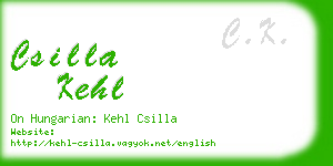 csilla kehl business card